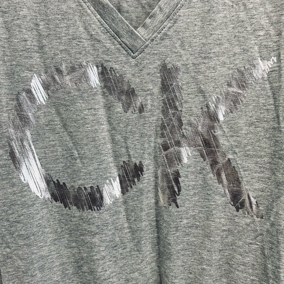 Calvin Klein V-Neck Designer Logo Sleeveless Jumpsuit Romper Gray Womens Size XL - Picture 9 of 9